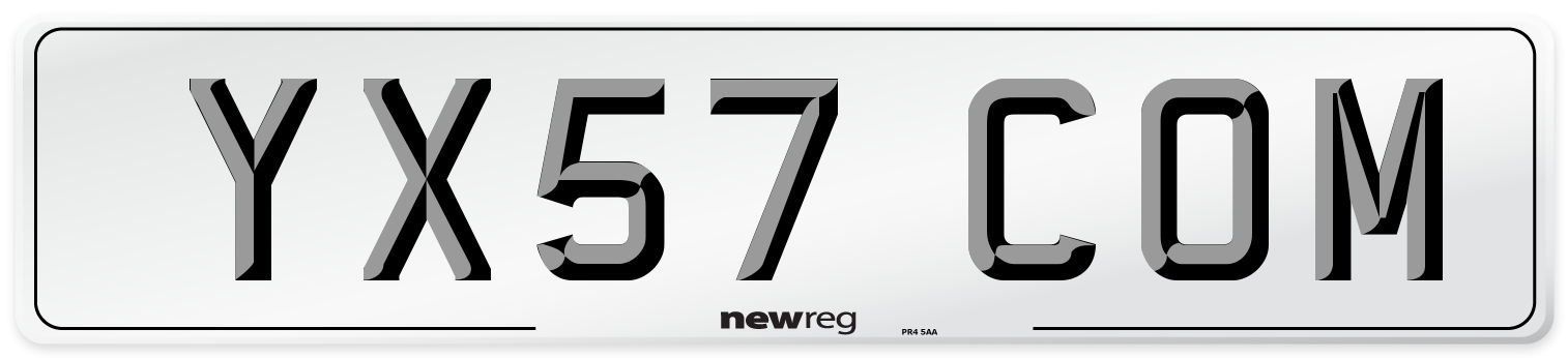 YX57 COM Number Plate from New Reg